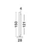 Floor lamp LED 32W