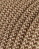 Kangasjuhe 3x0.75mm, bark and beige zigzag