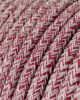 Textile cables 3x0.75mm, burgundy tweed