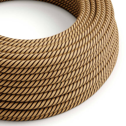 Textile cables 3x0.75mm, jute tobacco