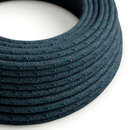 Textile cables 3x0.75mm, blue mirage