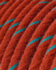 Textile cables 3x0.75mm, brick and light blue