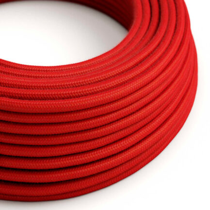 Textile cables 3x0.75mm, fire red