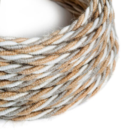 Textile cables 3x0.75mm, jute and linen