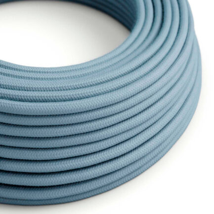 Textile cables 3x0.75mm, cotton ocean blue