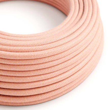 Textile cables 3x0.75mm, salmon pink
