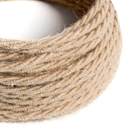 Textile cables 3x0.75mm, natural jute