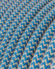 Textile cables 3x0.75mm, blue steward and beige