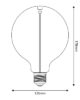 Лампочка LED 2.8W, E27-G125, 1800K