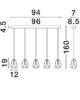 Riippuvalaisin LED 37W