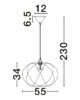 Rippuv laevalgusti E27